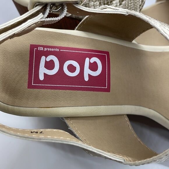 Pop Womens Complete Wedge Sandals Snake Skin Size 7M - Picture 9 of 11